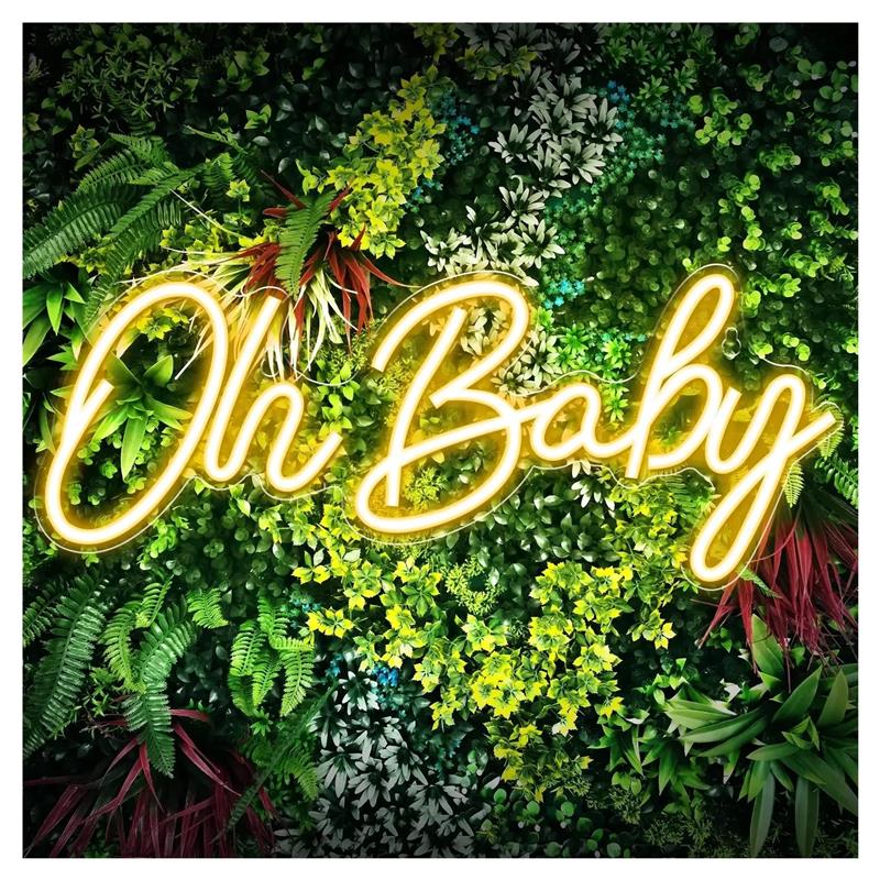Baby Food Restaurant - Neonowe znaki Oh Baby do dekoracji