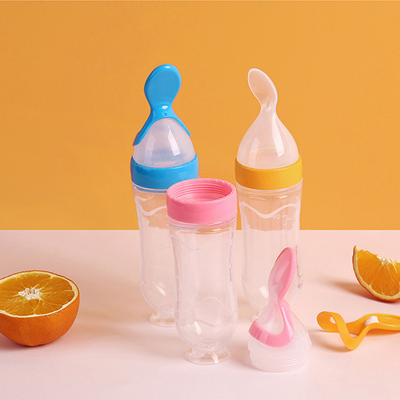 Baby Food Newborn - Wyciskanie butelka do karmienia silikonowy noworodek