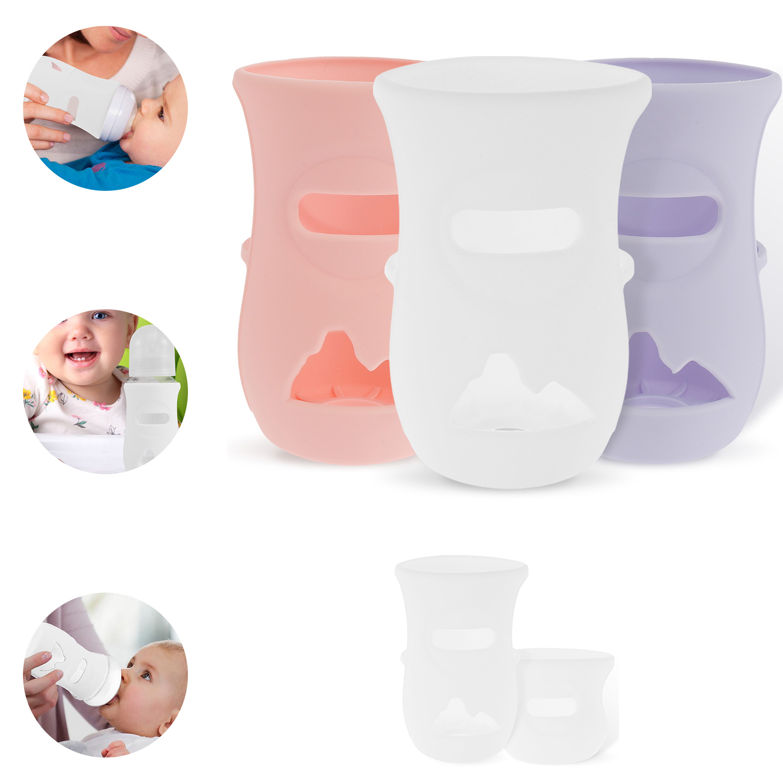 Baby Food Stuff - Silikonowe rękawy Silikonowy pokrowiec na butelkę