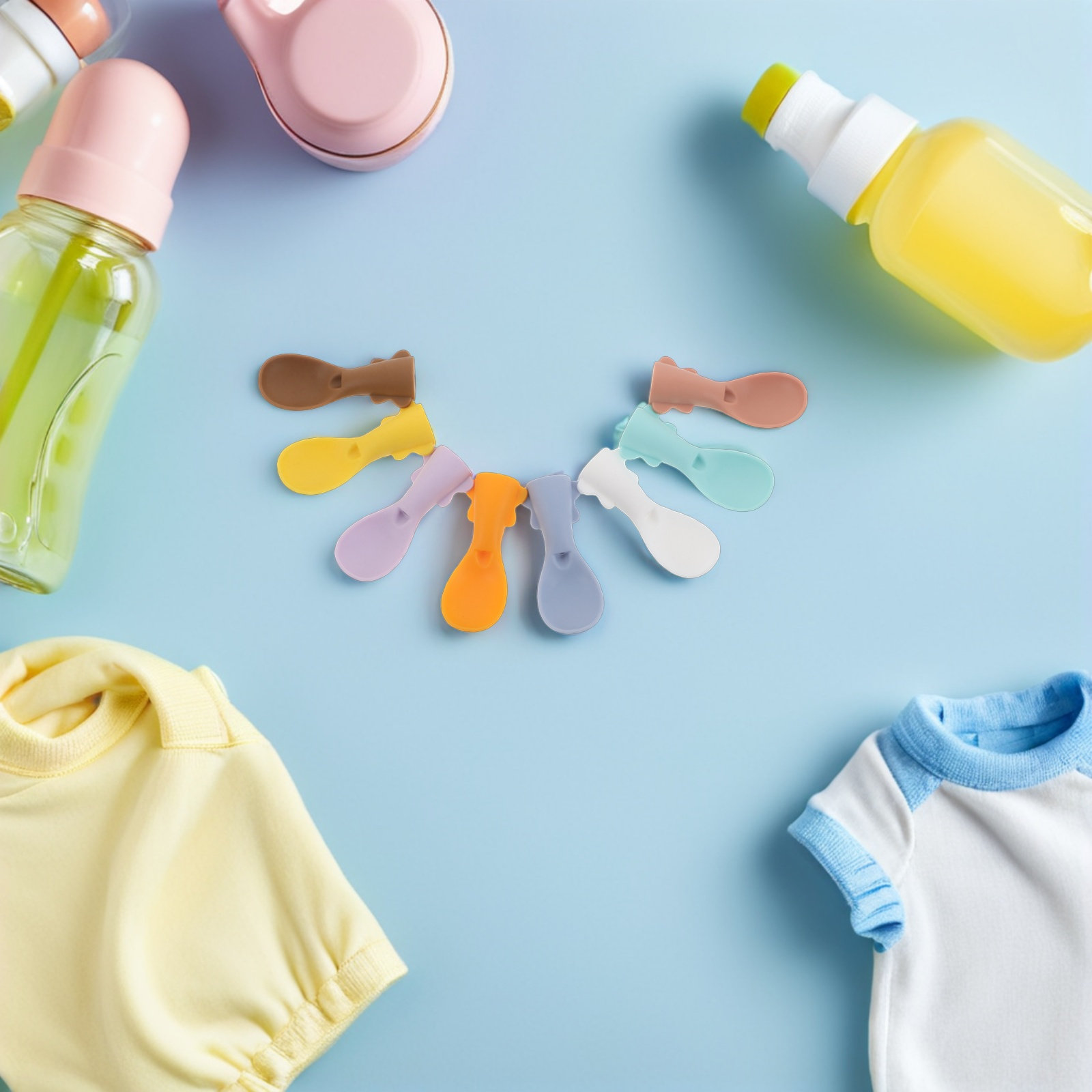 Baby Food Reusable Pouches - 8 sztuk silikonowych łyżeczek do karmienia,