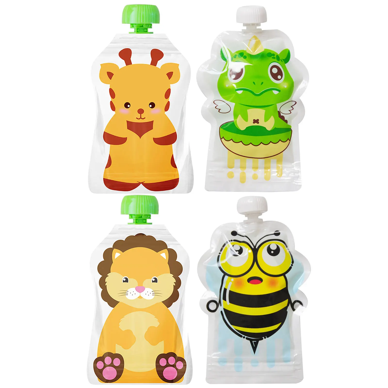 4 szt. Torba do przechowywania – Baby Food Reusable Pouches recenzja i cena