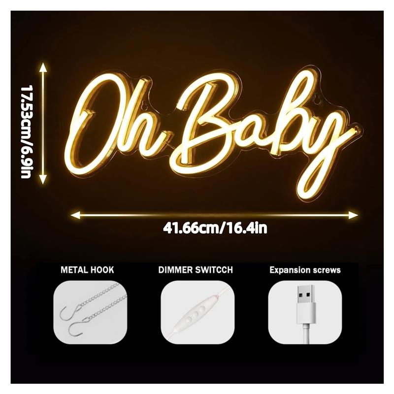 Neonowe znaki Oh Baby do dekor – Baby Food Restaurant recenzja i cena