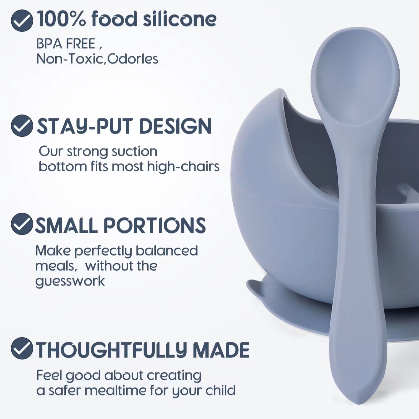 2 szt. Silikonowe miseczki z p – Easy Baby Food recenzja i cena