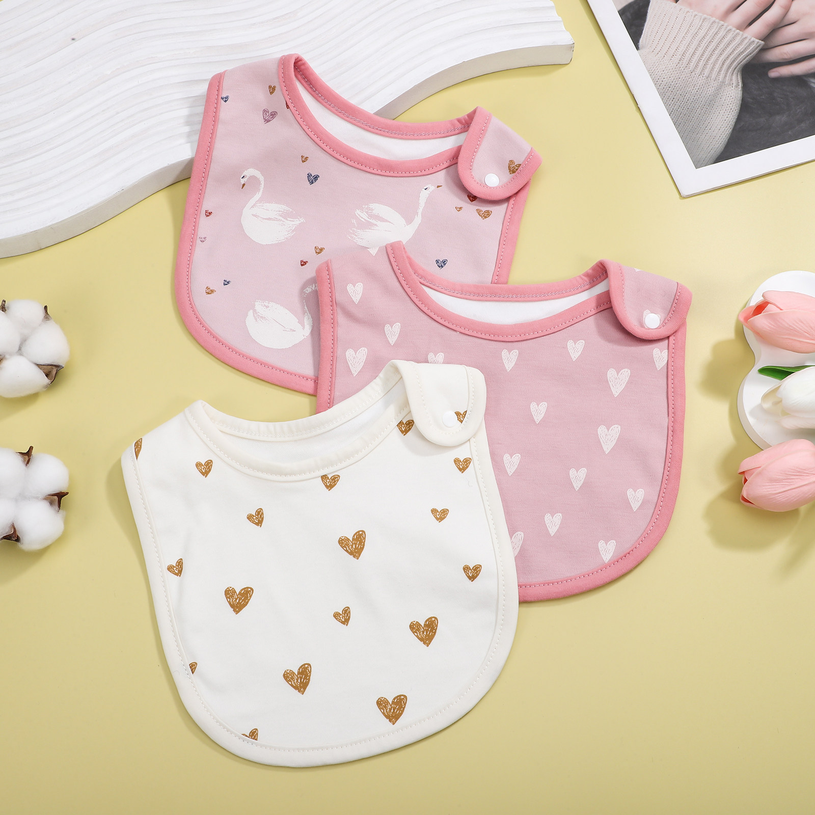 3 sztuki bawełnianych śliniakó – Baby Food Newborn recenzja i cena